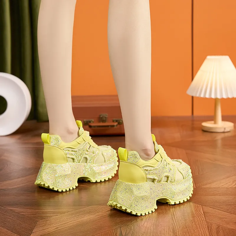 Milan Love Song Cushioning, Slip Resistant, And Abrasion Resistant Low Top Chunky Sneakers Women's-6