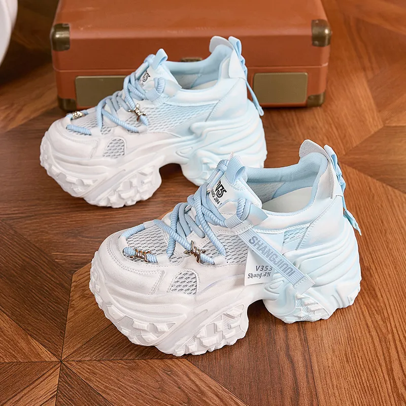 Milan Love Song Shock Absorbers Slip Resistant, Abrasion Resistant, Breathable Low Top Chunky Sneakers Women's-1