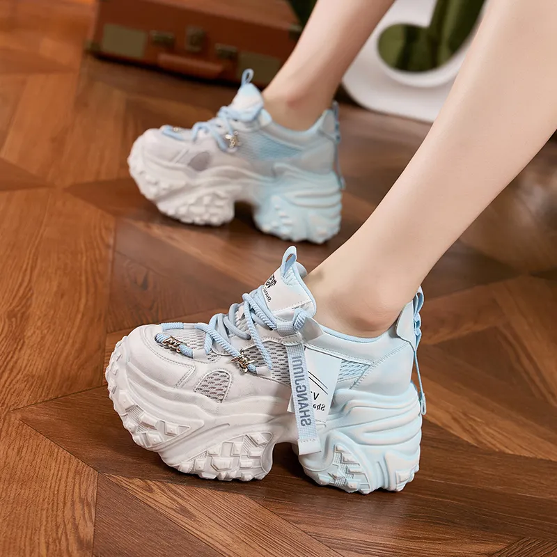 Milan Love Song Shock Absorbers Slip Resistant, Abrasion Resistant, Breathable Low Top Chunky Sneakers Women's-6