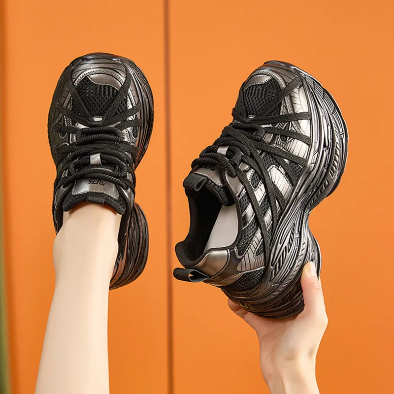 Milan Love Song Anti-Slip And Wear-Resistant Breathable Low-Top Chunky Sneakers Women's-14