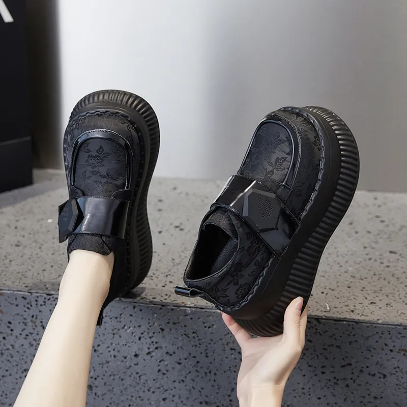 Milan Love Song Casual Single Shoes 8.5 Cm Women's Black-2