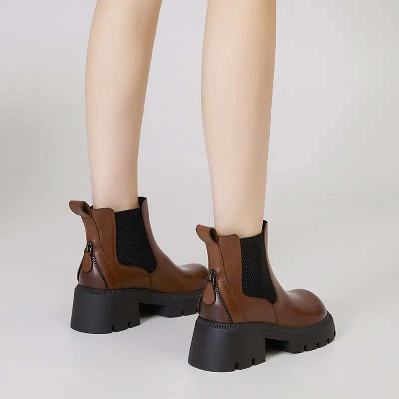 Milan Love Song Knee-High Chelsea Boots 6cm Women's-18