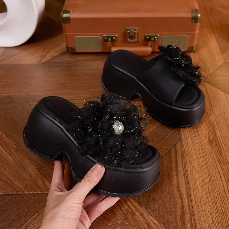 Milan Love Song Rubber Foam Outsole Quiet Slip Resistant Abrasion Resistant Cushioning Slide Slippers Women's-13
