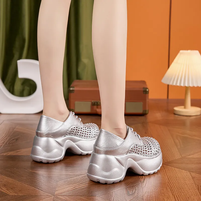 Milan Love Song Shock Absorbers With Abrasion Resistant And Slip Resistant Properties Low Top Chunky Sneakers Women's-2
