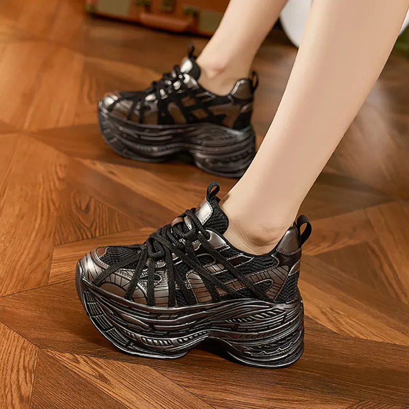 Milan Love Song Anti-Slip And Wear-Resistant Breathable Low-Top Chunky Sneakers Women's-13