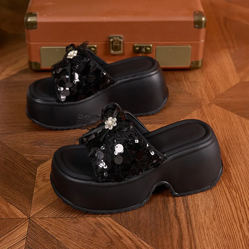 Milan Love Song Rubber Foam Outsole Slip Resistant Abrasion Resistant Cushioning Slide Slippers Women's-9