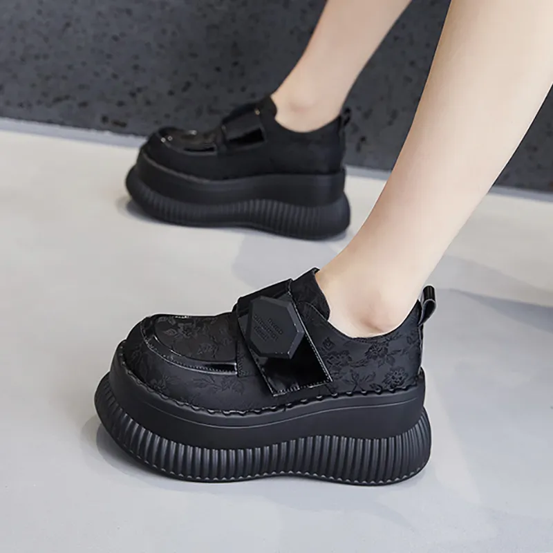 Milan Love Song Casual Single Shoes 8.5 Cm Women's Black-3