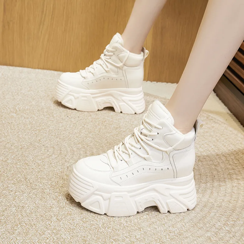 Milan Love Song Lightweight Height Increasing Warm Low-Top Chunky Sneakers Women's-6