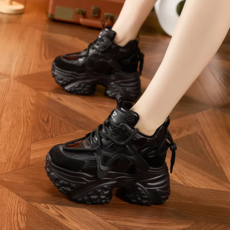 Milan Love Song Wear Resistant Height Increasing Warm Mid Top Chunky Sneakers Women's-8