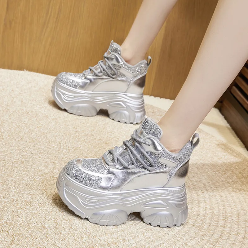 Milan Love Song Lightweight Height Increasing Warm Low-Top Chunky Sneakers Women's-13