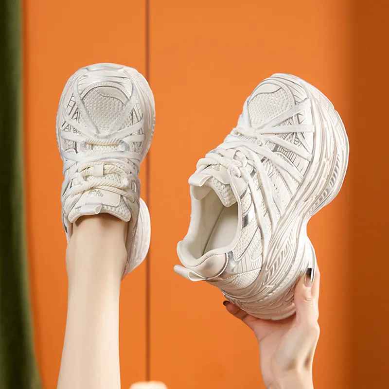 Milan Love Song Anti-Slip And Wear-Resistant Breathable Low-Top Chunky Sneakers Women's-7