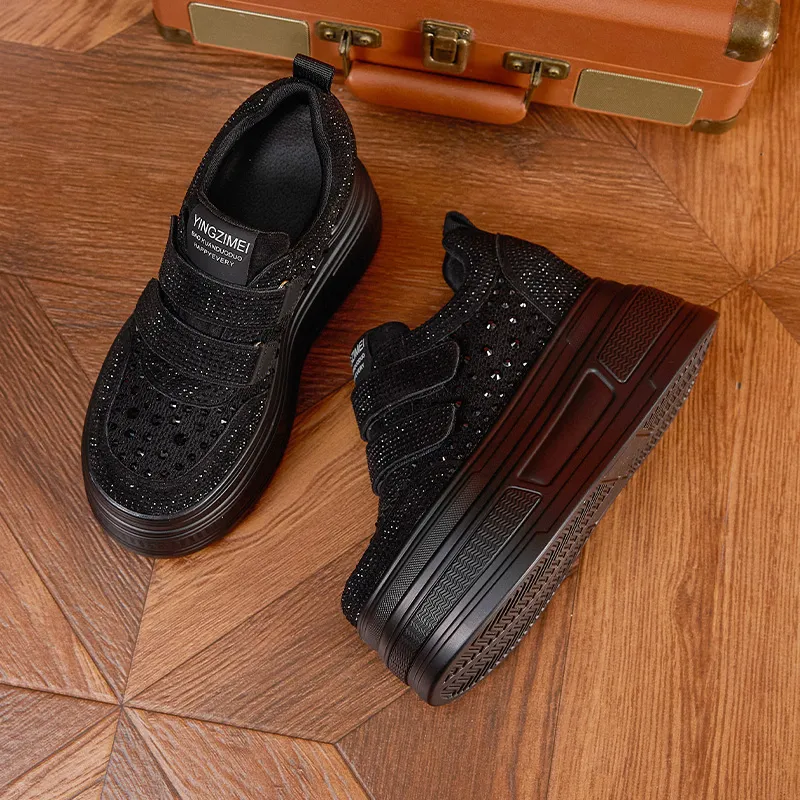 Milan Love Song Wear Resistant Lightweight Height Increasing Low Top Casual Shoes Women's-9
