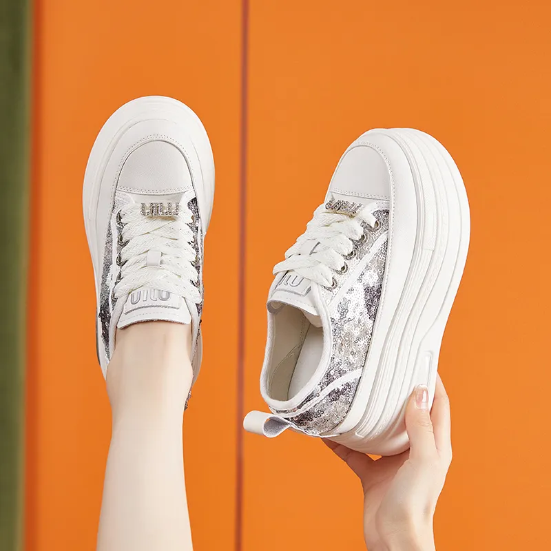 Milan Love Song Height Increasing Lightweight Water-Resistant Slip-Resistant Low-Top Skateboard Shoes Women's-3