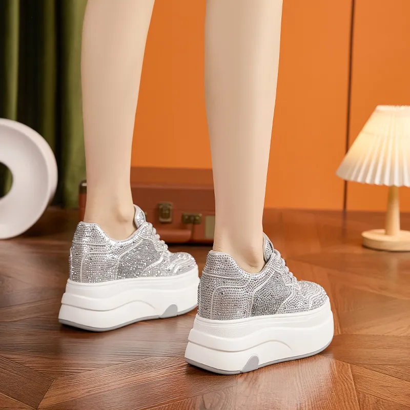 Milan Love Song Anti Slip And Wear Resistant Height Increasing Low Top Casual Shoes Women's-3