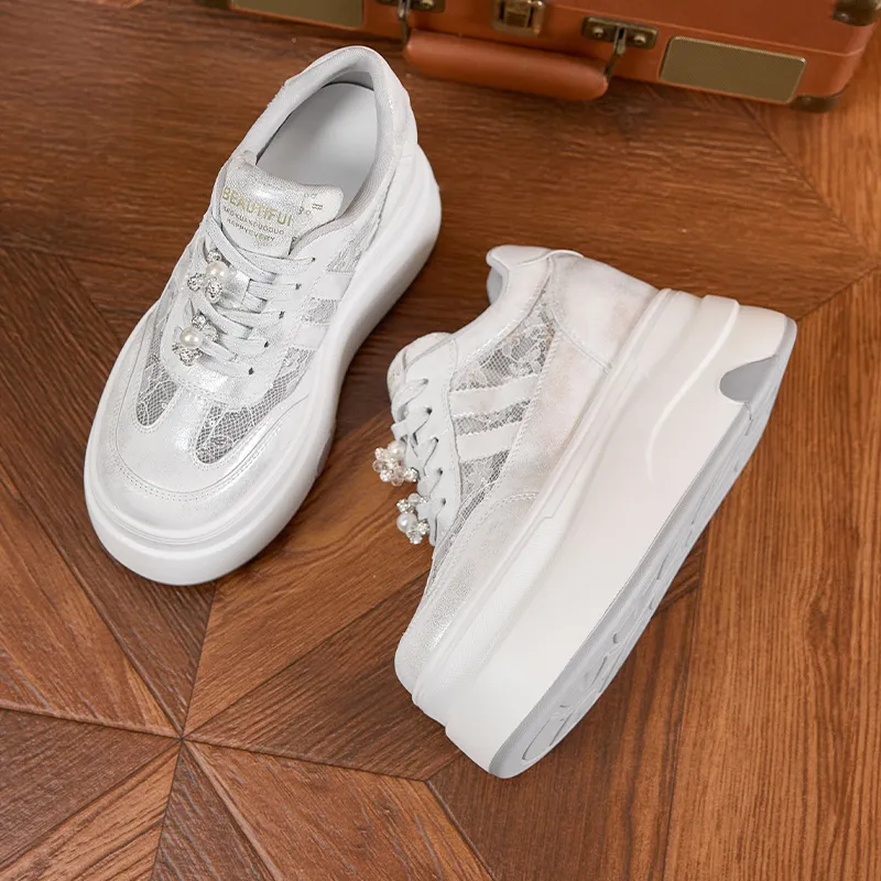 Milan Love Song Anti Slip And Wear Resistant Height Increasing Low Top Casual Shoes Women's-13