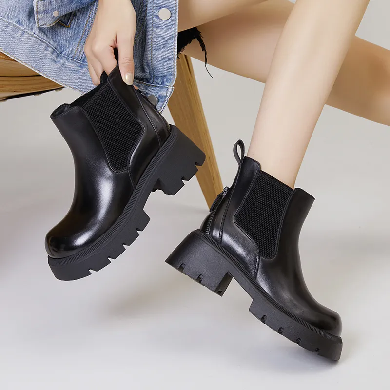 Milan Love Song Knee-High Chelsea Boots 6cm Women's-6