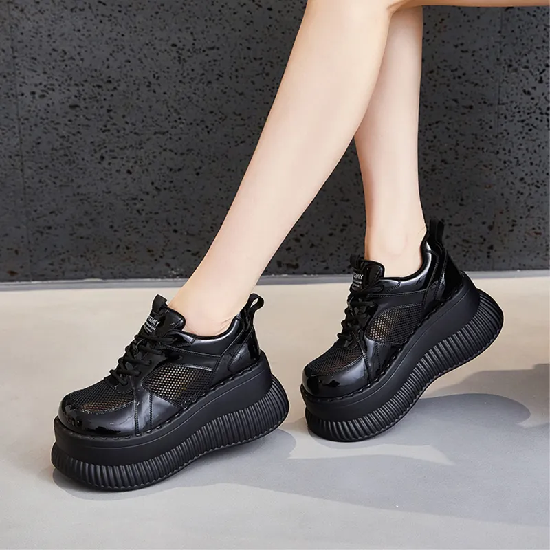 Milan Love Song Casual Single Shoes 8.5cm Women's Black-9