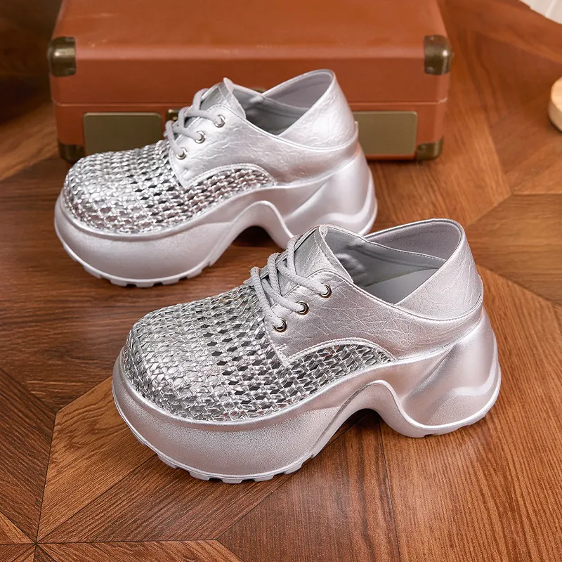 Milan Love Song Shock Absorbers With Abrasion Resistant And Slip Resistant Properties Low Top Chunky Sneakers Women's-5