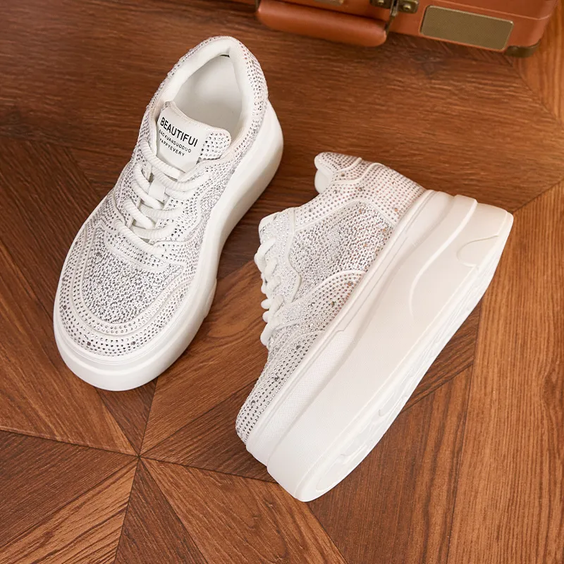 Milan Love Song Anti Slip And Wear Resistant Height Increasing Low Top Casual Shoes Women's-7