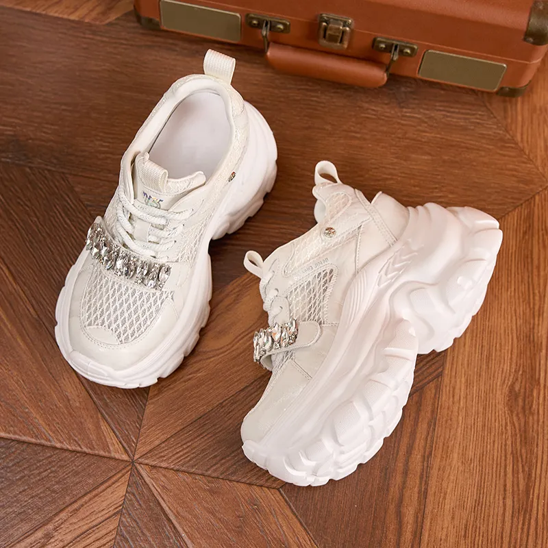 Milan Love Song Cushioning, Slip Resistant, Abrasion Resistant, Lightweight, Breathable Low Top Chunky Sneakers Women's-9