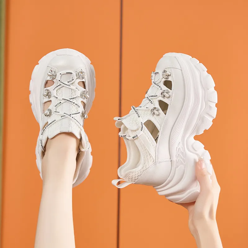 Milan Love Song Anti Slip Wear Resistant Low Top Chunky Sneakers Women's-4