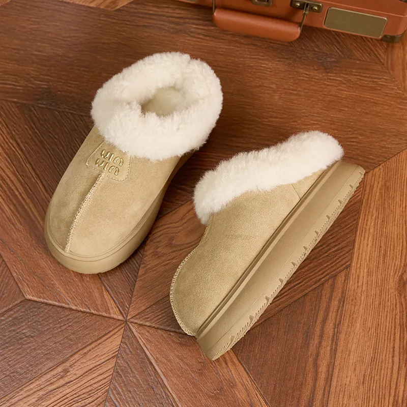 Milan Love Song Rubber Sole Quiet Odor Resistant Abrasion Resistant Wrap toe Slippers Women's-2