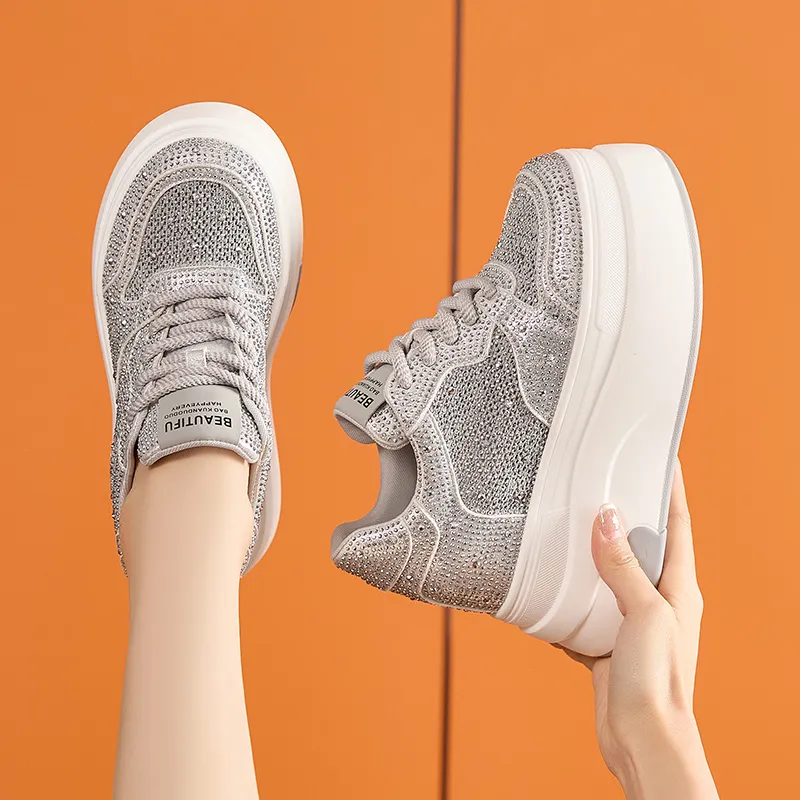 Milan Love Song Anti Slip And Wear Resistant Height Increasing Low Top Casual Shoes Women's-2