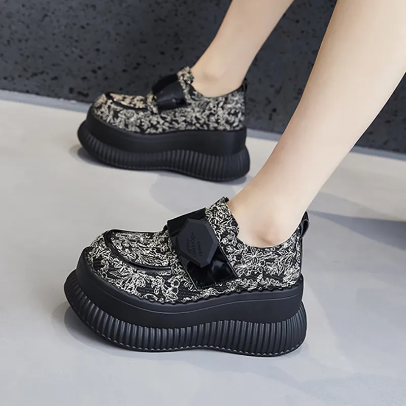 Milan Love Song Casual Single Shoes 8.5 Cm Women's Black-9
