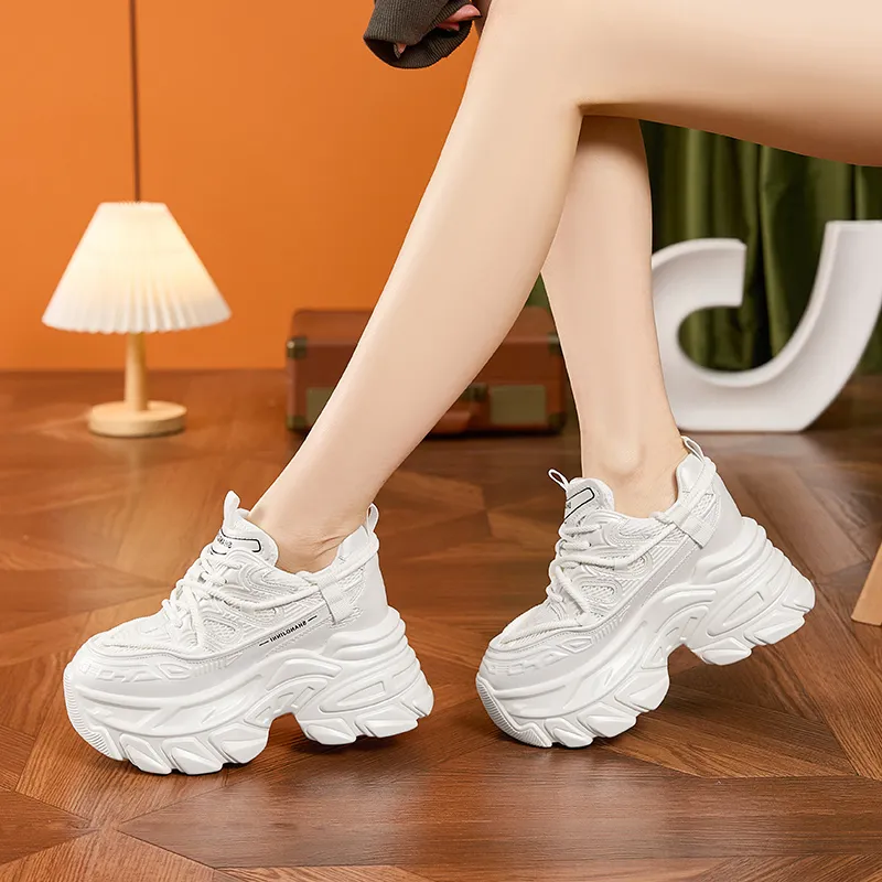 Milan Love Song Cushioned Wear Resistant Balanced Impact Resistant Height Increasing Low Top Chunky Sneakers Women's-1