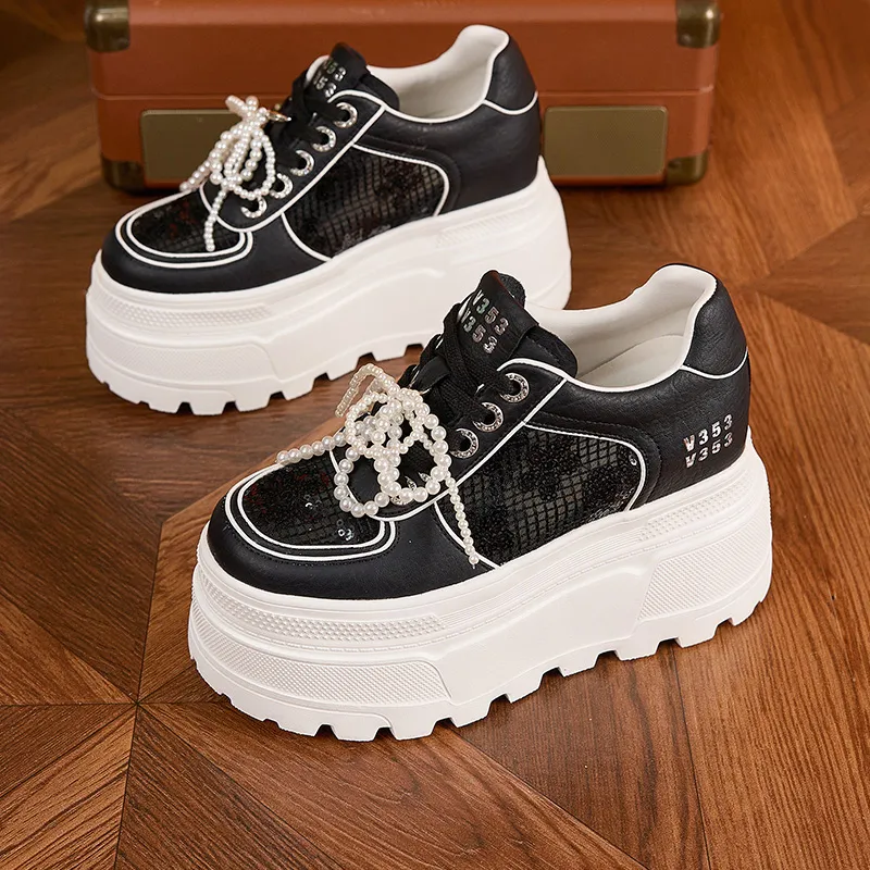 Milan Love Song Wear Resistant Lightweight Height Increasing Low Top Casual Shoes Women's-5
