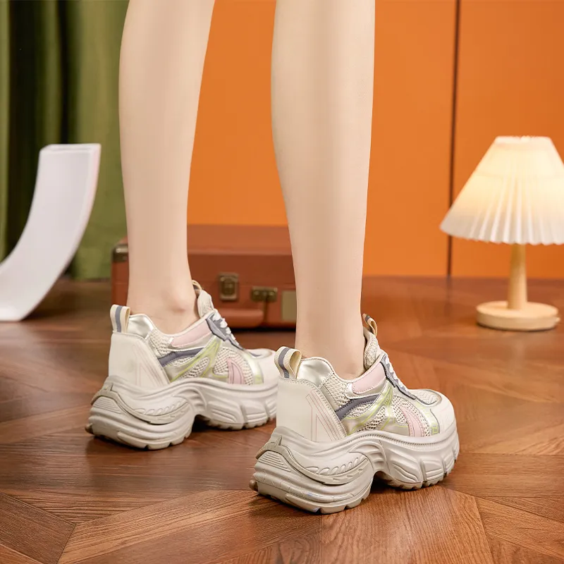 Milan Love Song Cushioning, Slip Resistant, And Abrasion Resistant Low Top Chunky Sneakers Women's-19