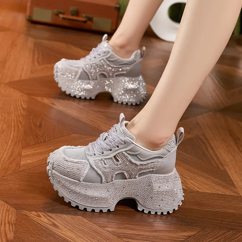 Milan Love Song Cushioning, Slip Resistant, And Abrasion Resistant Low Top Chunky Sneakers Women's-17
