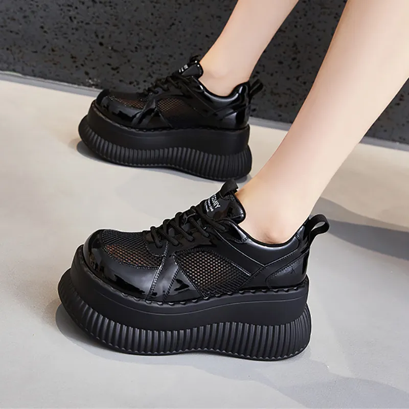 Milan Love Song Casual Single Shoes 8.5cm Women's Black-8