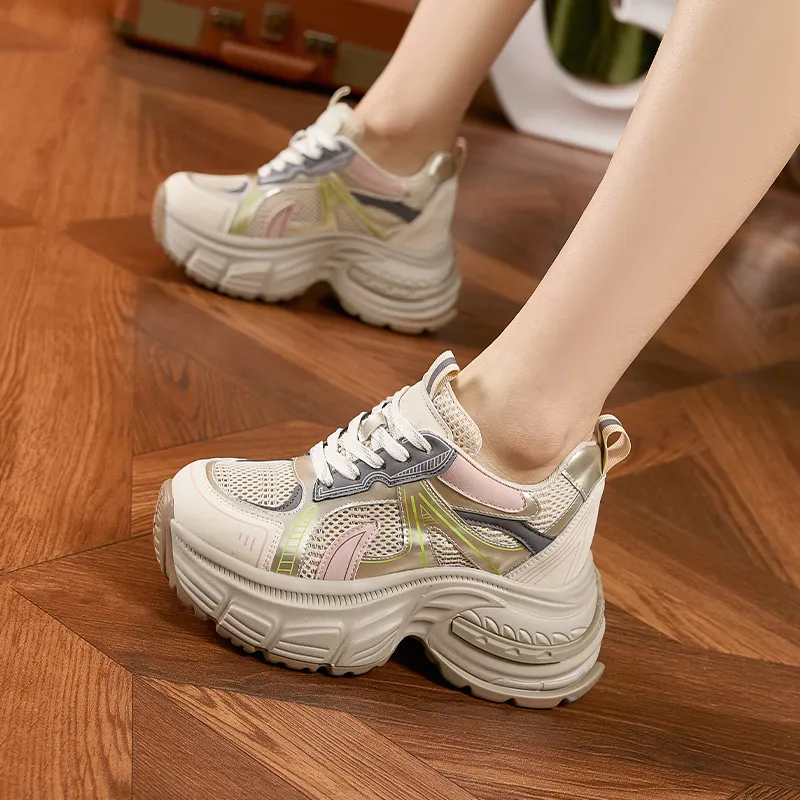Milan Love Song Cushioning, Slip Resistant, And Abrasion Resistant Low Top Chunky Sneakers Women's-17
