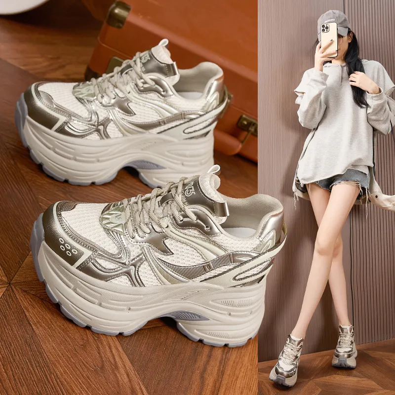 Milan Love Song Anti Slip And Wear Resistant Lightweight Low Top Chunky Sneakers Women's-1