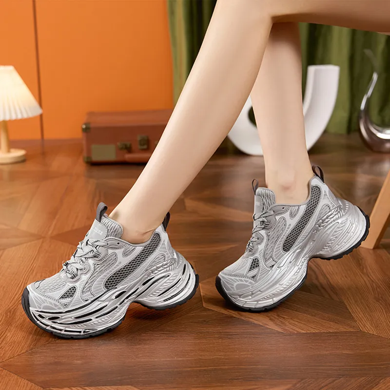 Milan Love Song Durable Breathable Moisture-Wicking Lightweight Low-Top Chunky Sneakers Women's-11