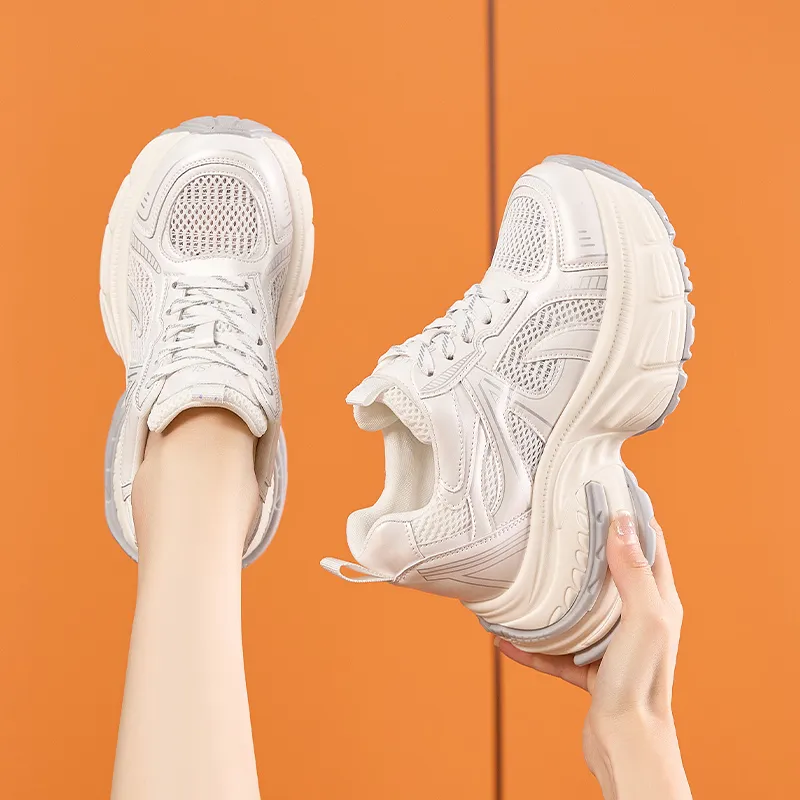 Milan Love Song Cushioning, Slip Resistant, And Abrasion Resistant Low Top Chunky Sneakers Women's-9