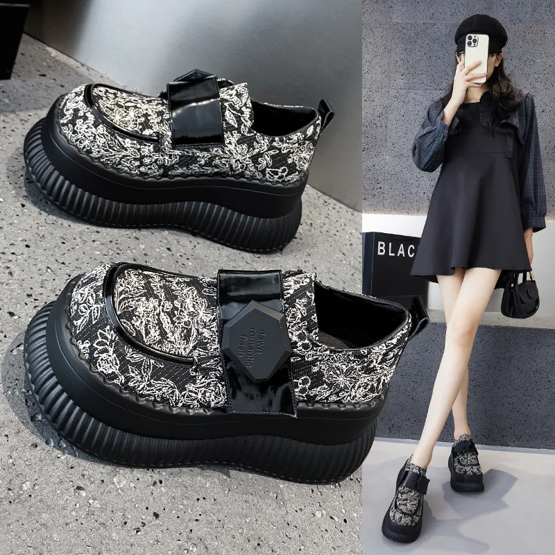 Milan Love Song Casual Single Shoes 8.5 Cm Women's Black-11