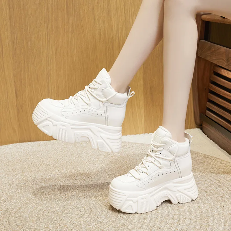 Milan Love Song Lightweight Height Increasing Warm Low-Top Chunky Sneakers Women's-5