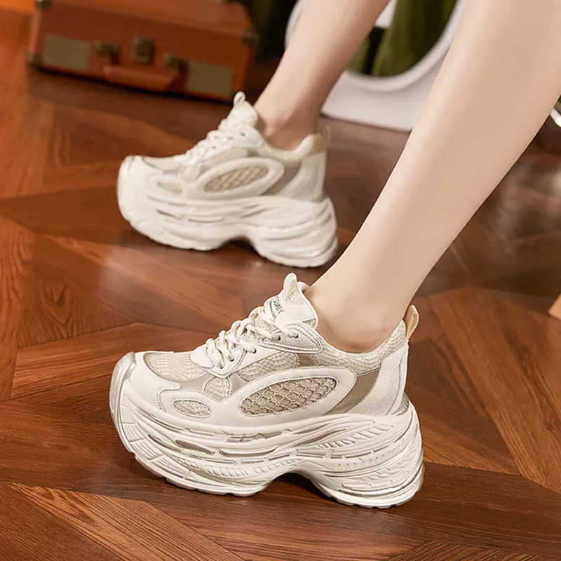 Milan Love Song Durable Breathable Balanced Lightweight Low Top Chunky Sneakers Women's-2