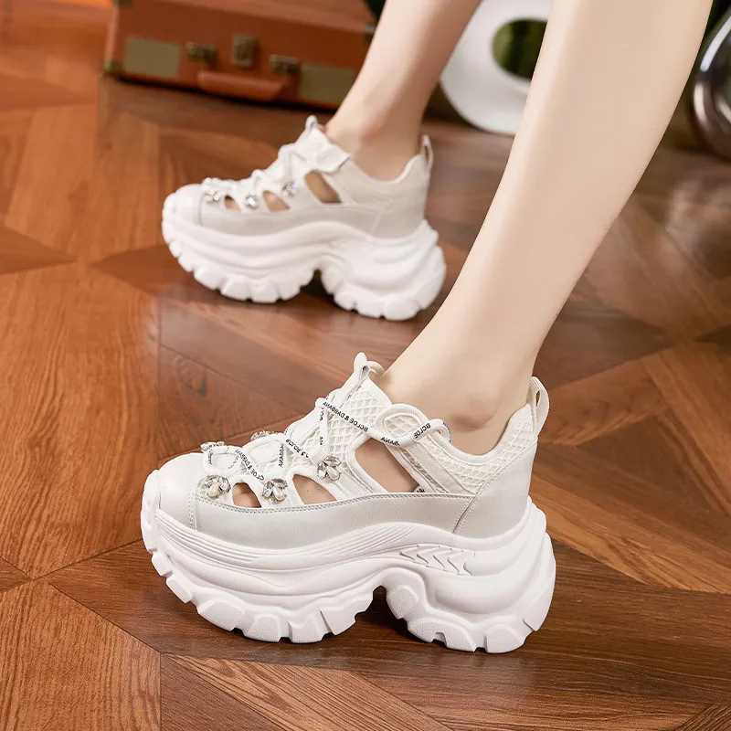 Milan Love Song Anti Slip Wear Resistant Low Top Chunky Sneakers Women's-6