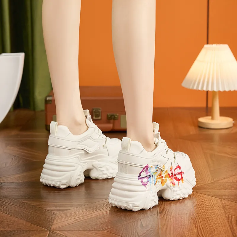 Milan Love Song Balance Lightweight Height Increasing Low Top Chunky Sneakers Women's-2