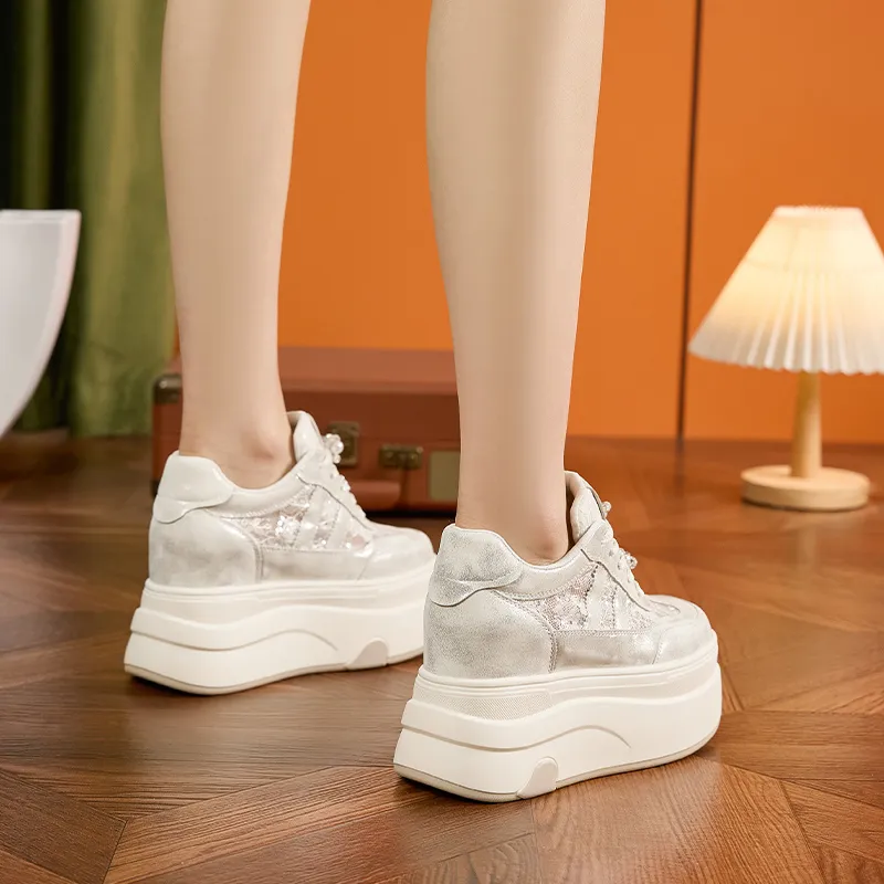 Milan Love Song Anti Slip And Wear Resistant Height Increasing Low Top Casual Shoes Women's-8