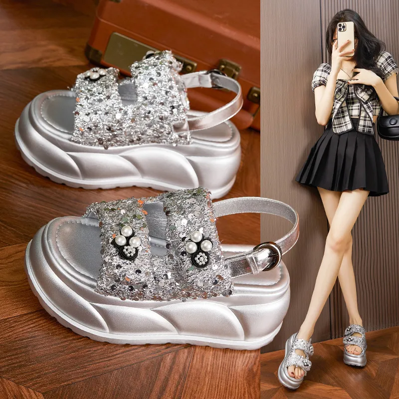 Milan Love Song Roman Sandals 7.5cm Women's-6