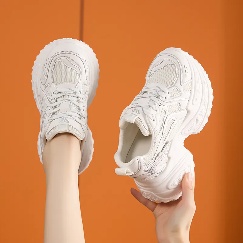 Milan Love Song Anti-Slip And Wear-Resistant Breathable Low-Top Chunky Sneakers Women's-5