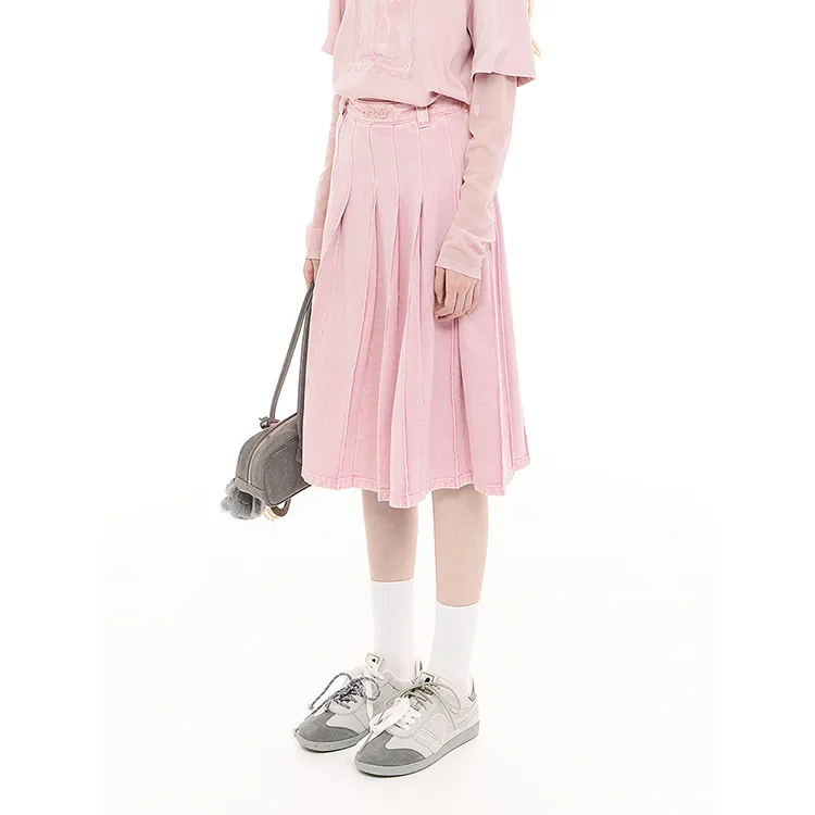 D'zzit Casual Short Skirts Women's Pink-4
