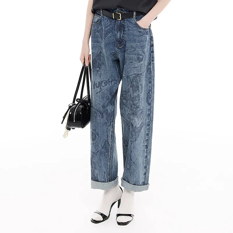 D'zzit D'zzit X POPMART Jeans Women's Dark Blue-2