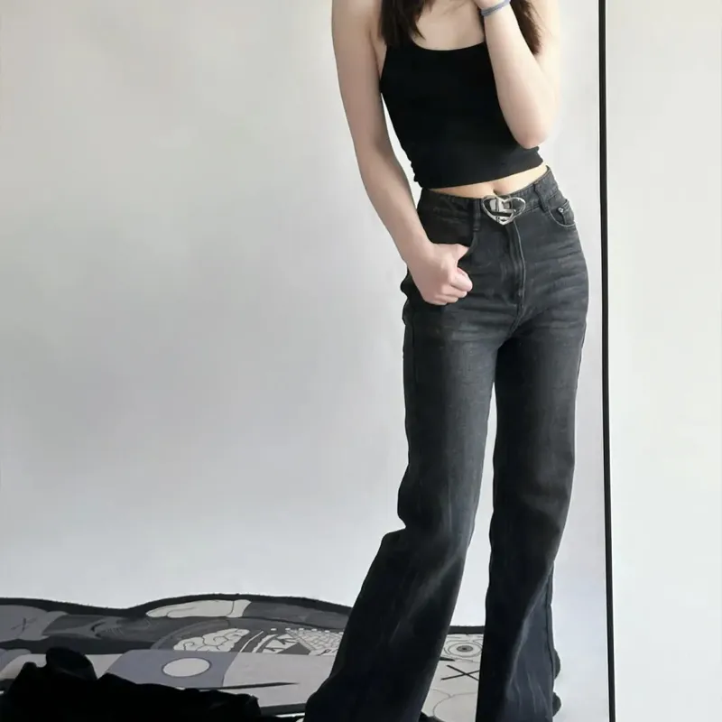 D'zzit Jeans Women's Washed Black-2