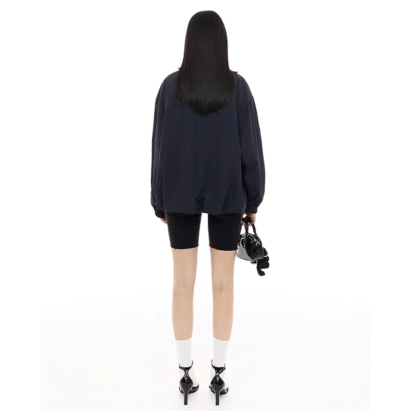 D'zzit Cropped Coats Women's Dark Blue-3