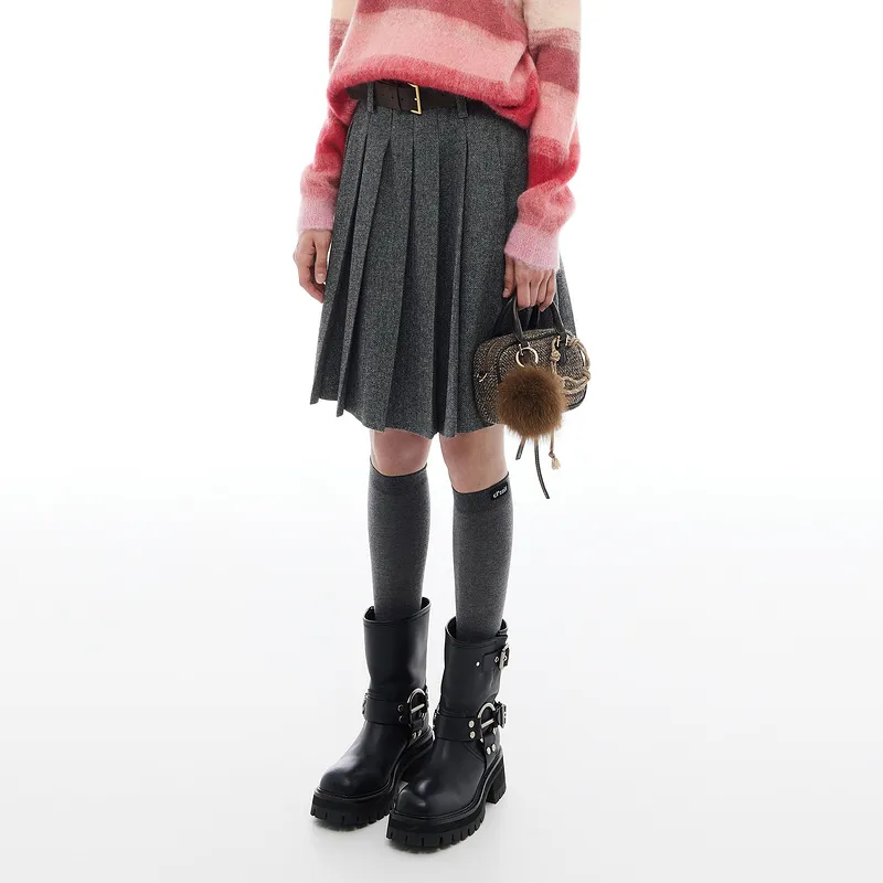 D'zzit Casual Short Skirts Women's Dark Gray-2